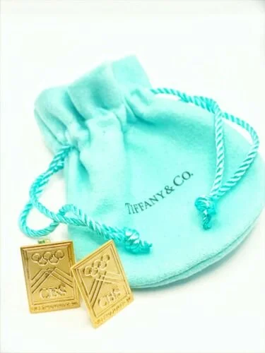 Tiffany & Co. Gold Vermeil CBS Olympics Lillehammer Cufflinks